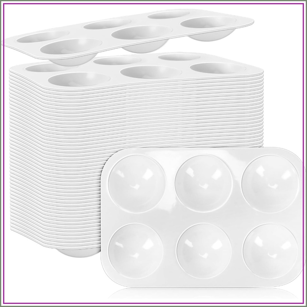 Art Craft Class - 50'li Paket 6 Bölmeli Plastik Boya