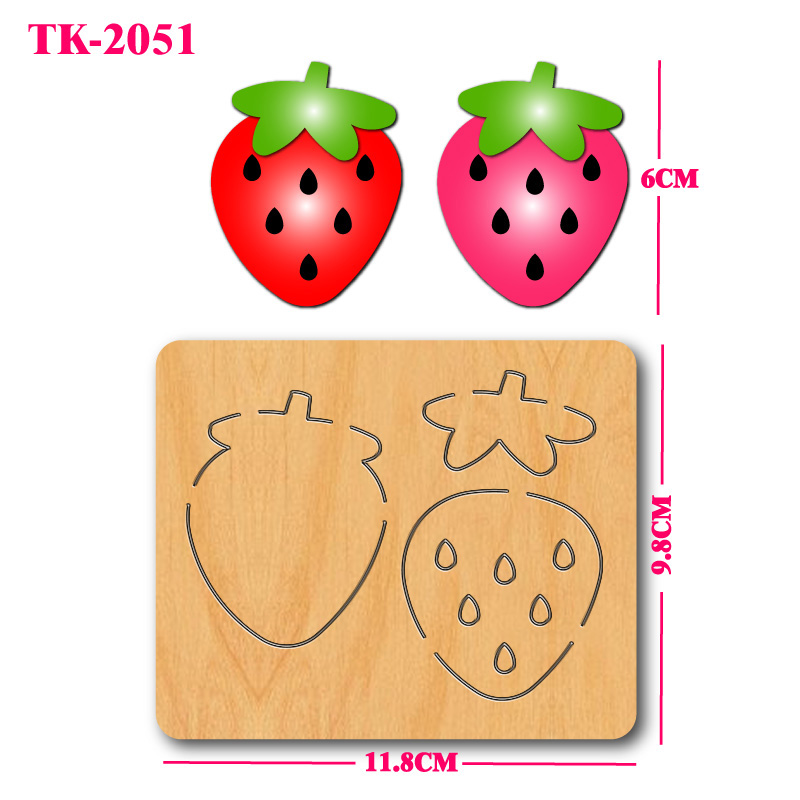 Art And Craft Exclusives - Çilek ahşap kesme kalıpları, DIY el