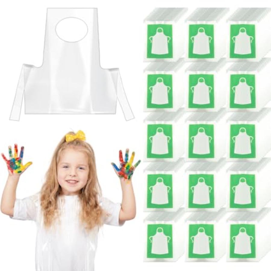 Art Craft Toddlers - HKACSTHI Tek Kullanımlık Önlükler, Plastik Çocuk