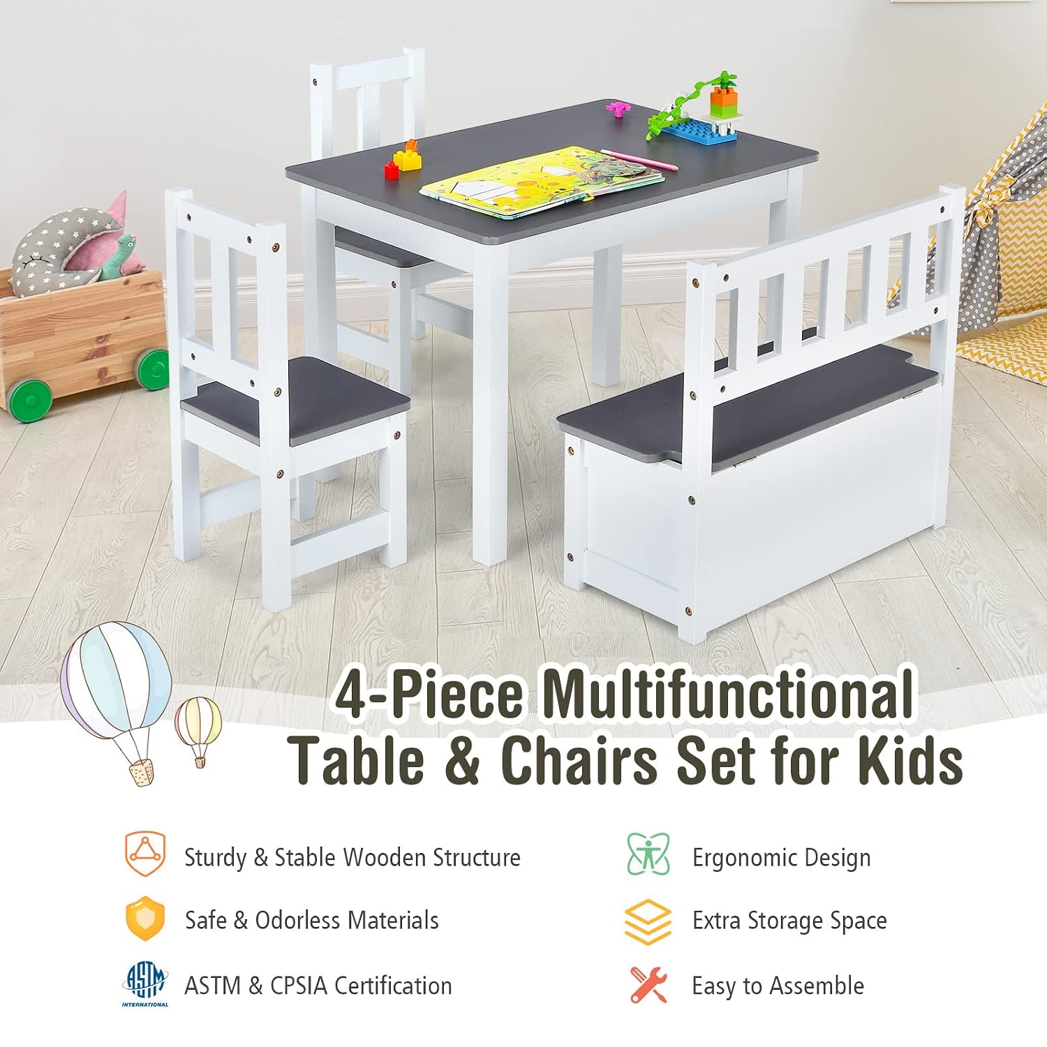 Ahşap Çocuk Masa ve Sandalye S - Art Craft Toddlers incelemesi ve fiyatı