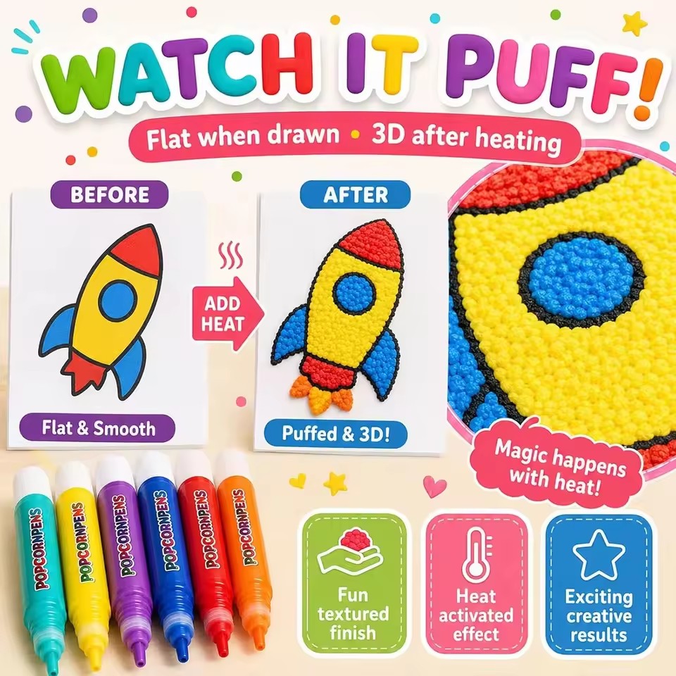 Puffy Popcorn Kalem Seti, Günl - Art Craft Journals incelemesi ve fiyatı