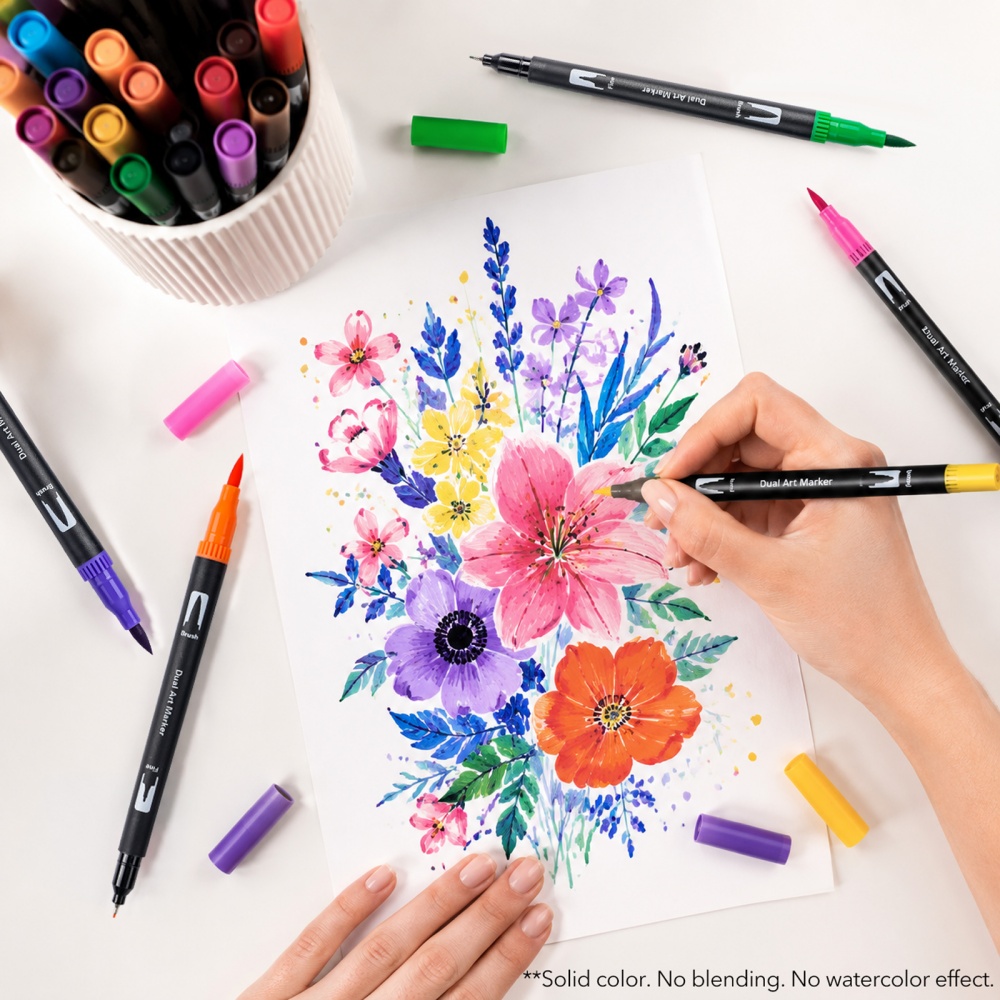 1 Set Su Bazlı Çift Uçlu Boyam - Art Craft Journals incelemesi ve fiyatı