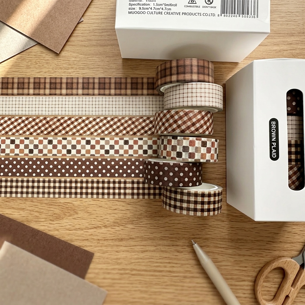 Washi Bant Seti, 6 Rulo, Çeşit - Art Craft Journals incelemesi ve fiyatı