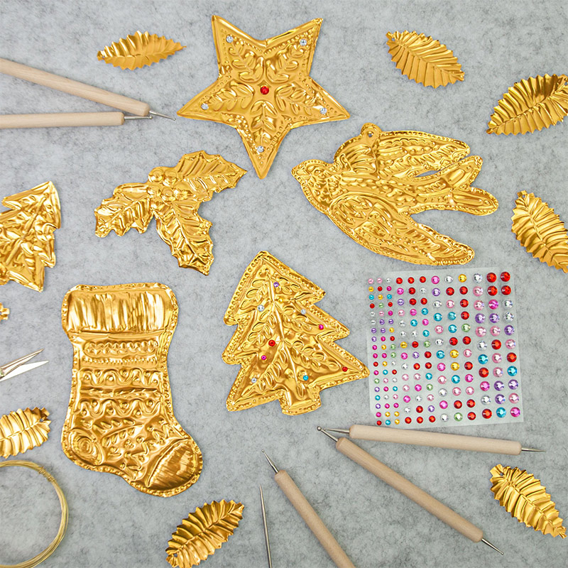 DIY Altın Folyo Sanat Rölyef N - Art Craft With Paper incelemesi ve fiyatı