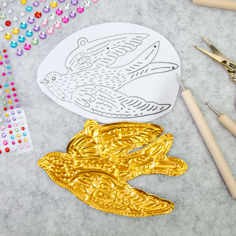 DIY Altın Folyo Sanat Rölyef N - Art Craft With Paper incelemesi ve fiyatı
