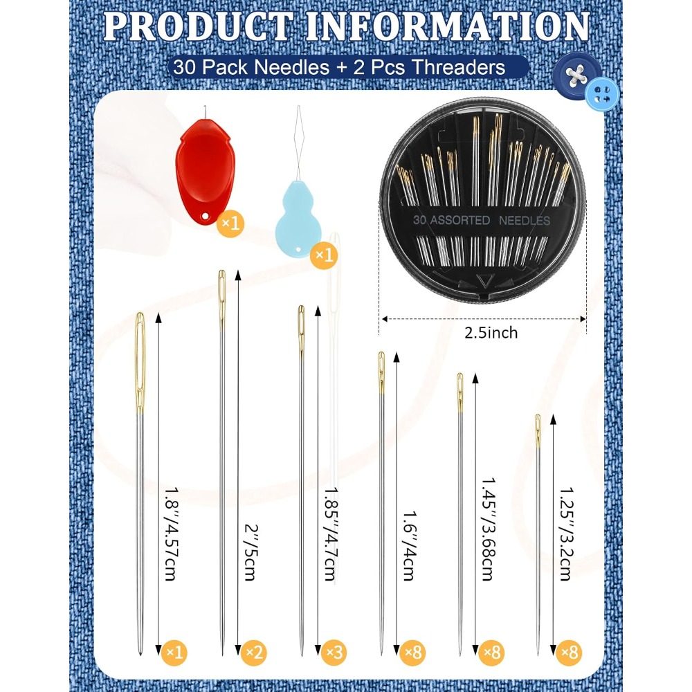 30'lu Çelik El Dikiş İğneleri  - Art Craft Kits incelemesi ve fiyatı