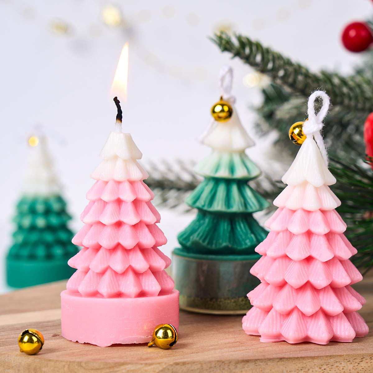3D Noel Ağacı Silikon Mum Kalı - Art Craft Show incelemesi ve fiyatı