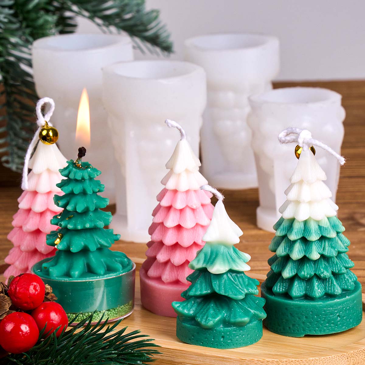 3D Noel Ağacı Silikon Mum Kalı - Art Craft Show incelemesi ve fiyatı